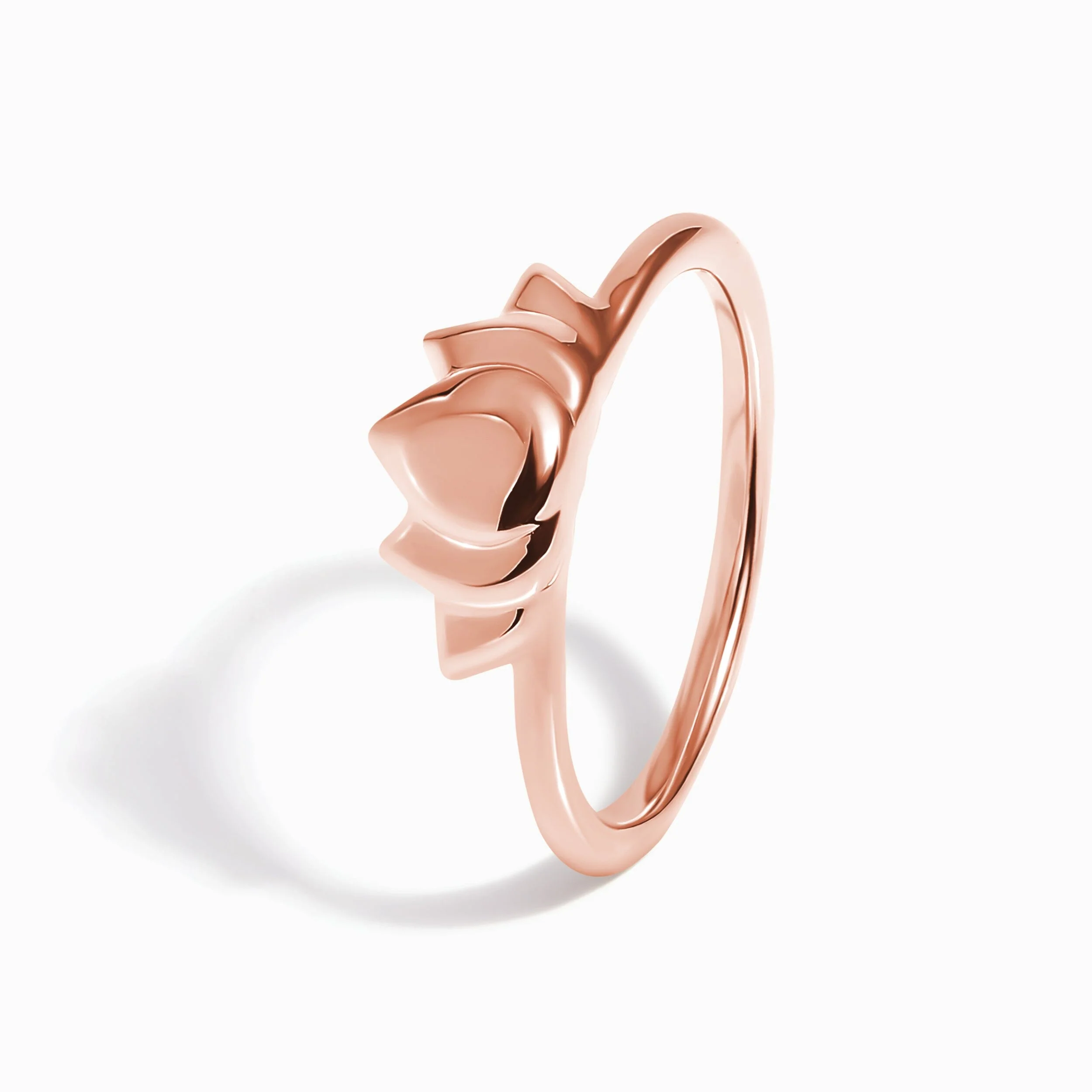 Silver Stacking Ring - Mini Lotus - Image 13