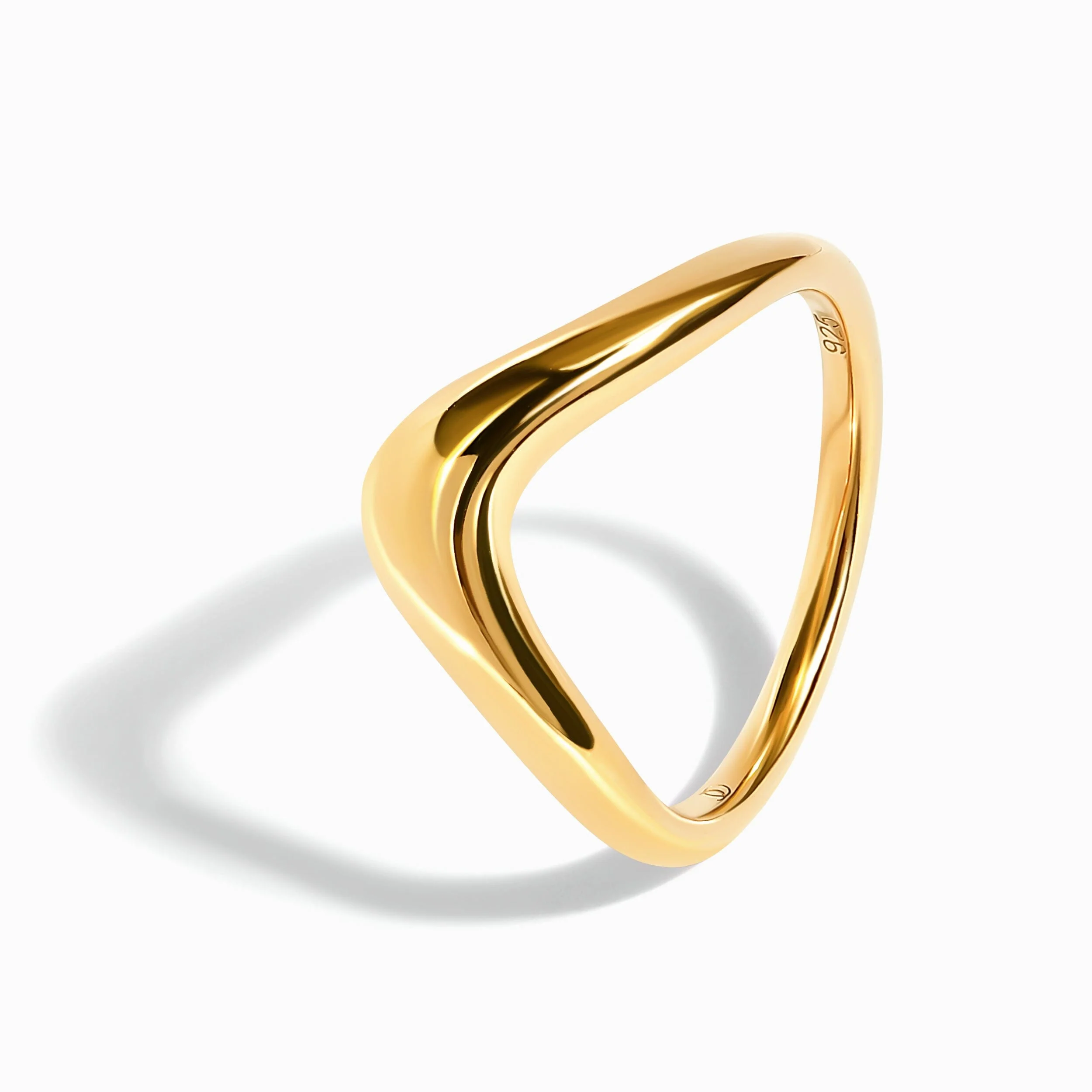 Stackable Ring Band - Dome Wishbone - Image 12