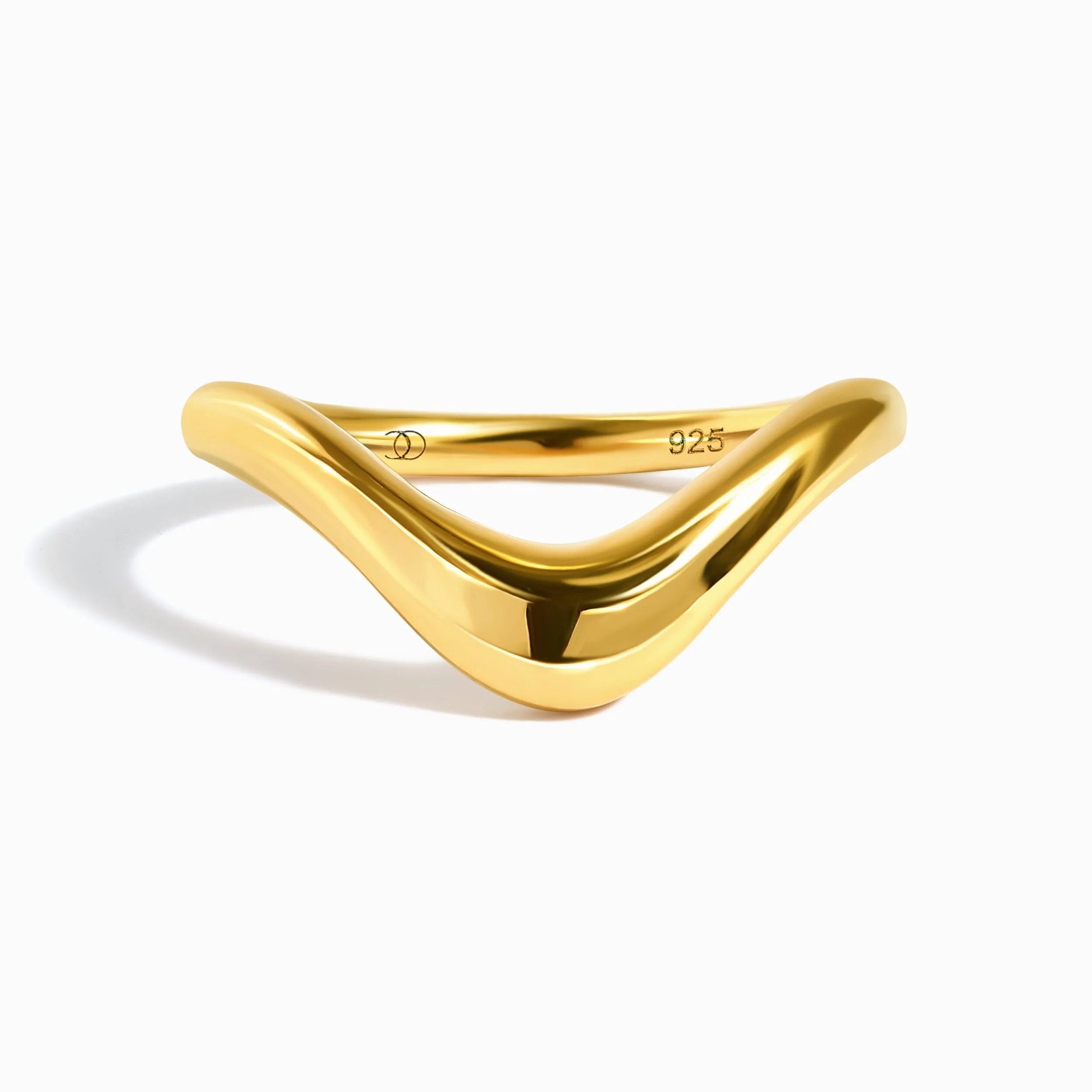 Stackable Ring Band - Dome Wishbone - Image 3