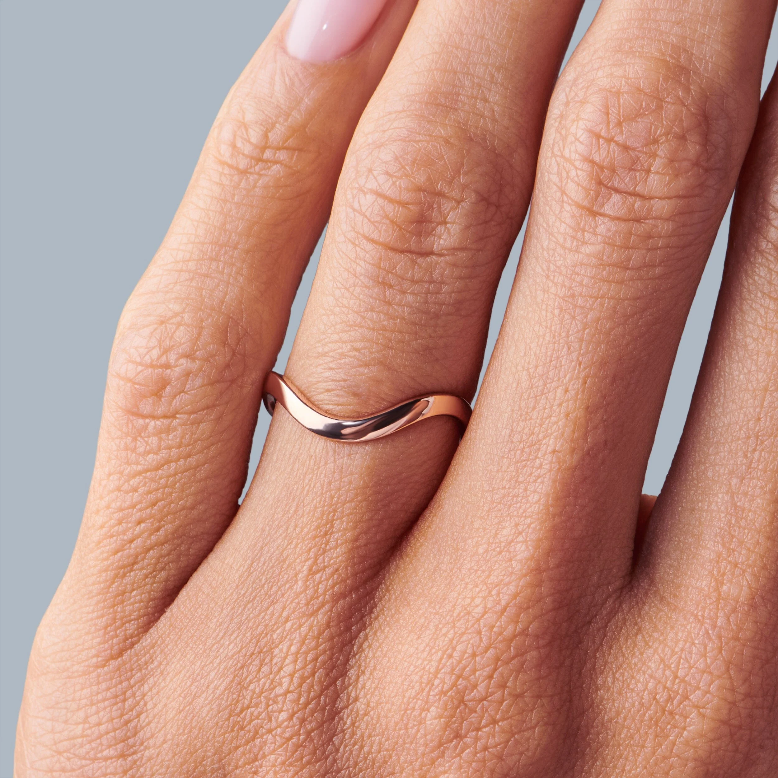 Stackable Ring Band - Waves - Image 4