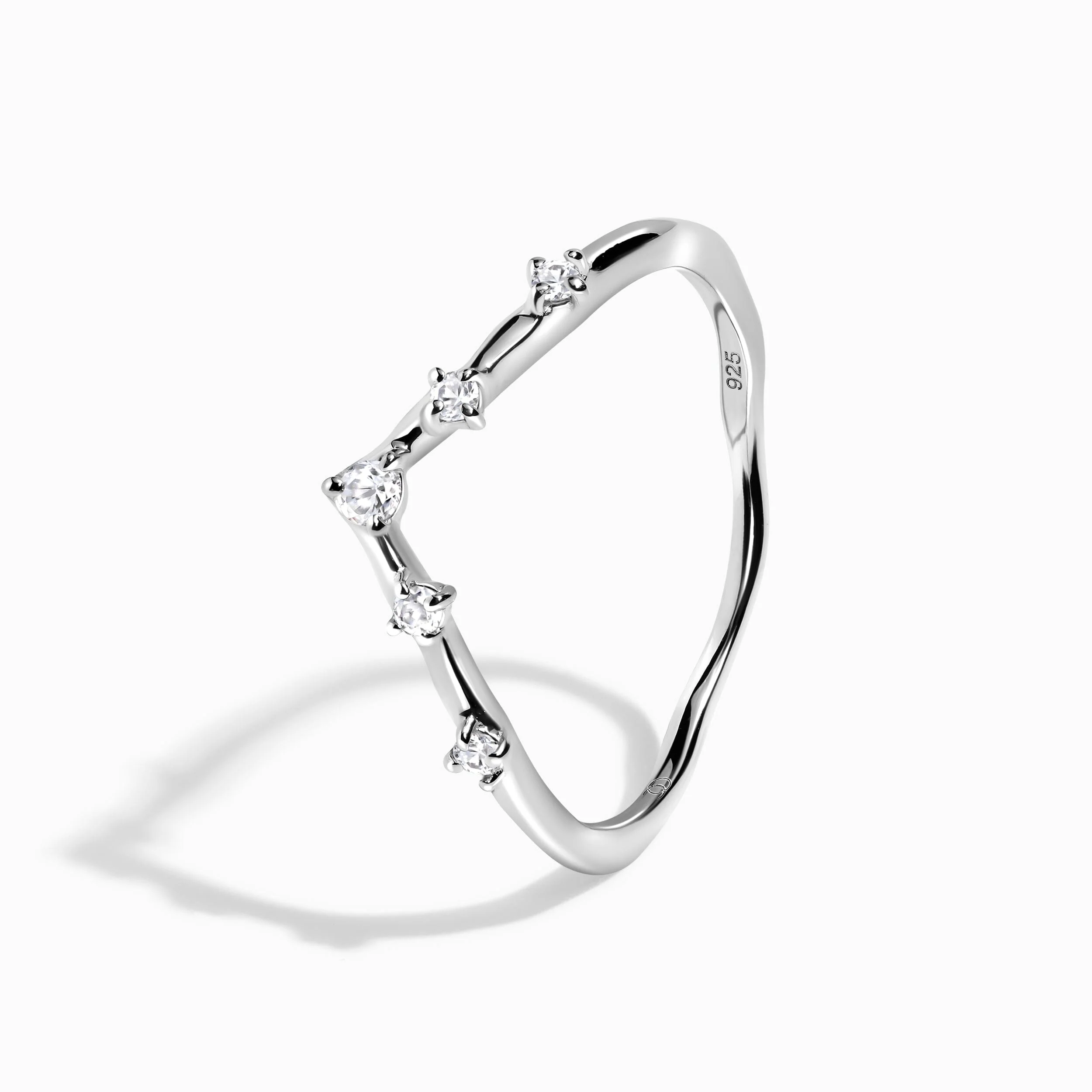 White Zircon Ring - Cosmic Crown - Image 8