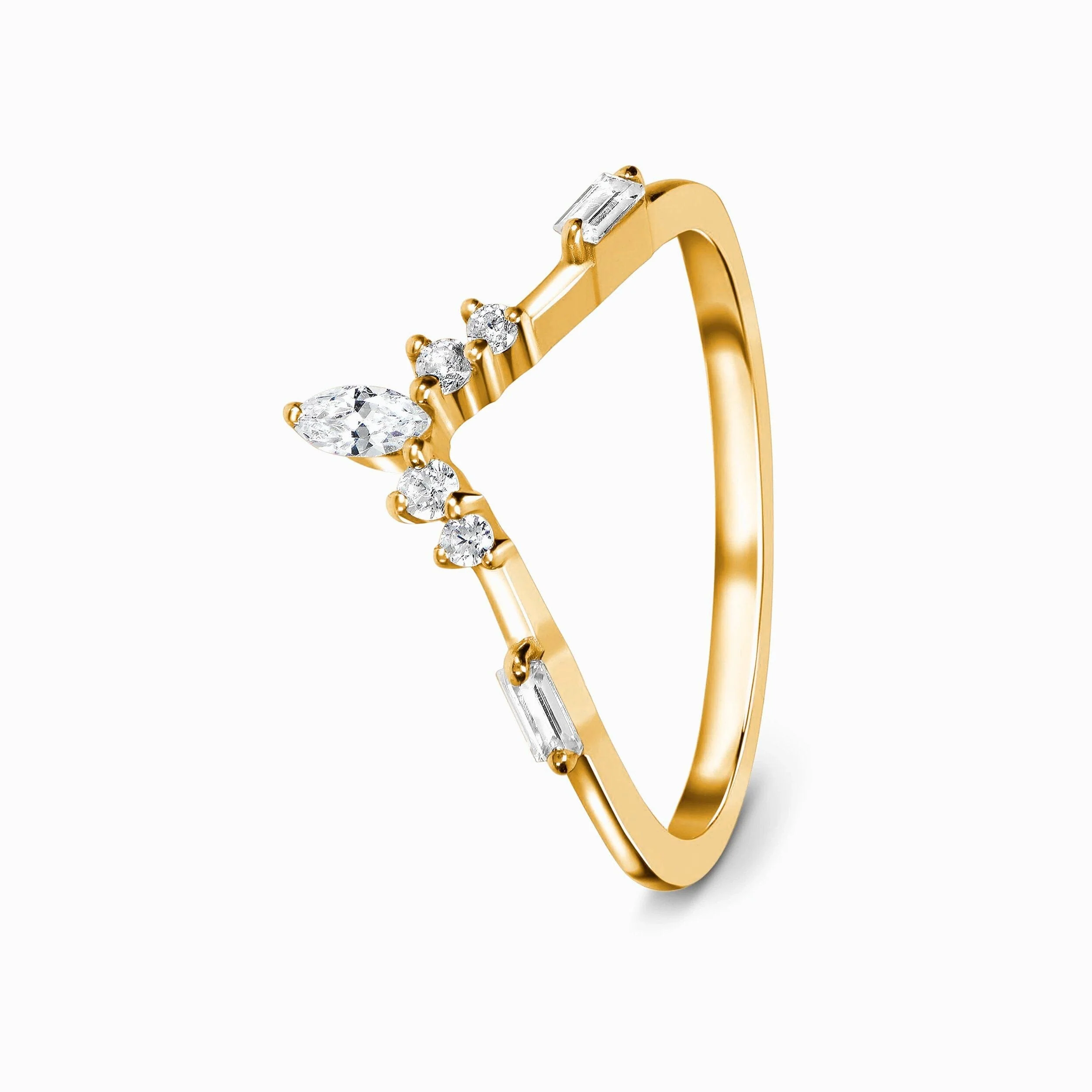White Zircon Ring - Diadème Band - Image 15
