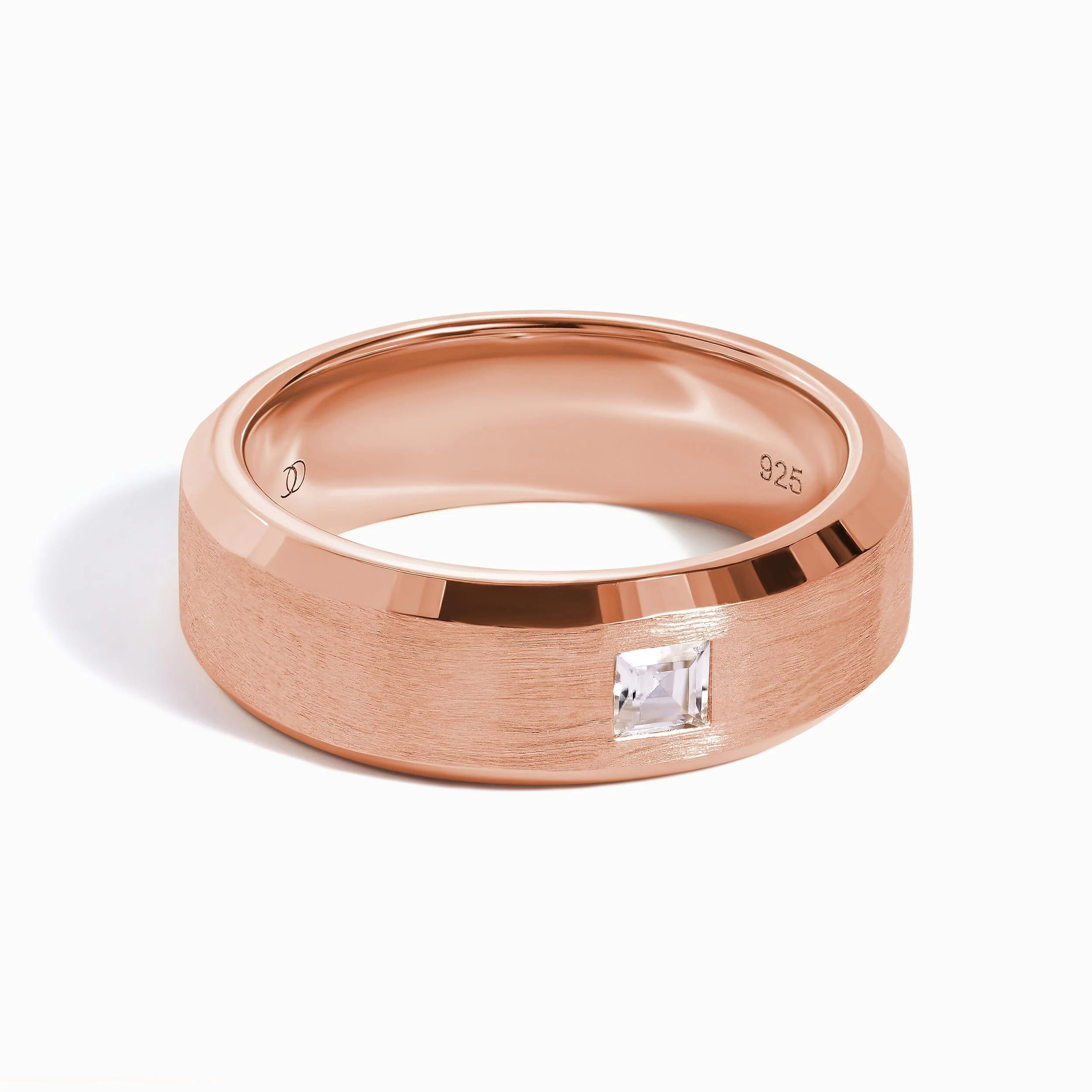 White Zircon Unisex Ring - Crafted - Image 3