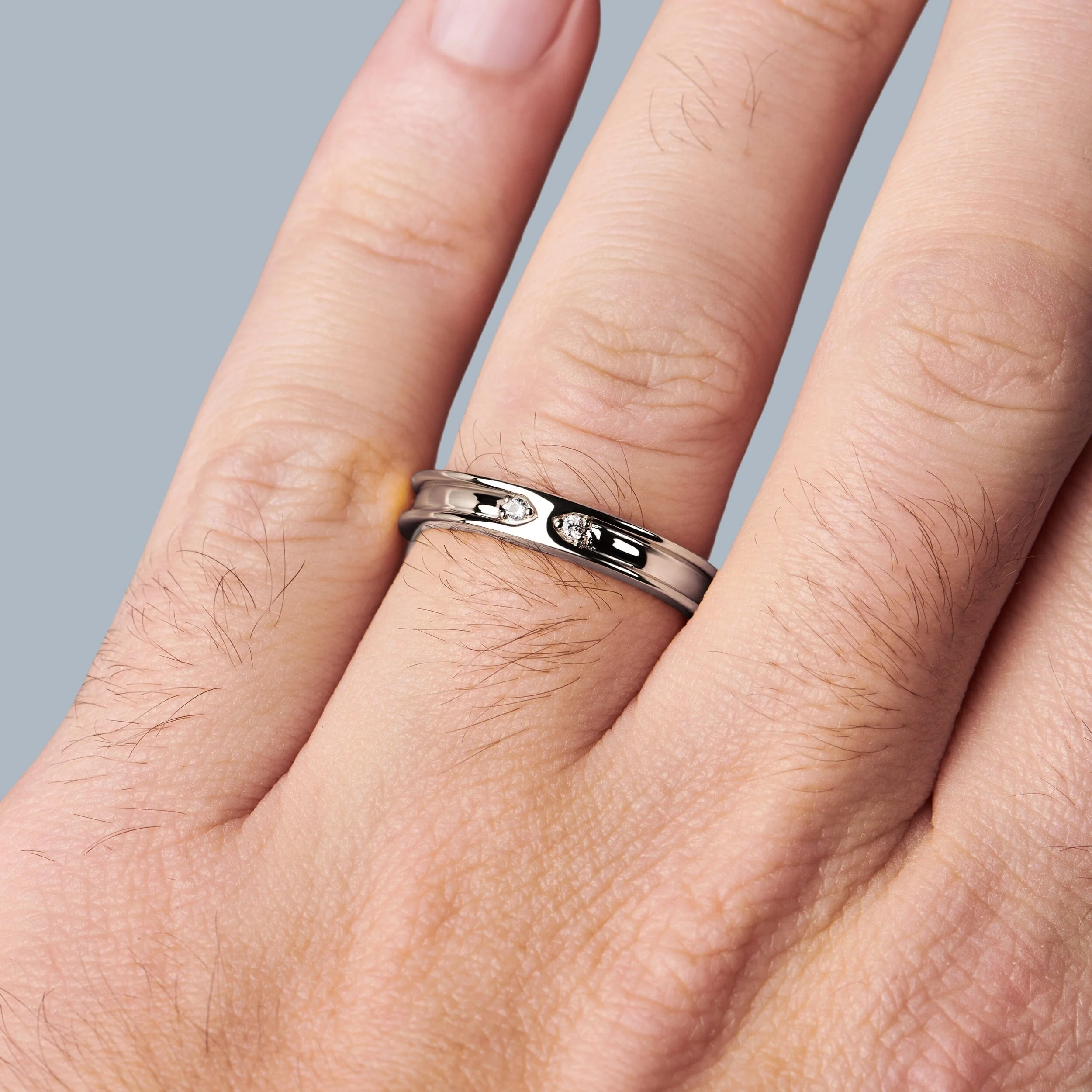 White Zircon Unisex Ring - Individualist - Image 9